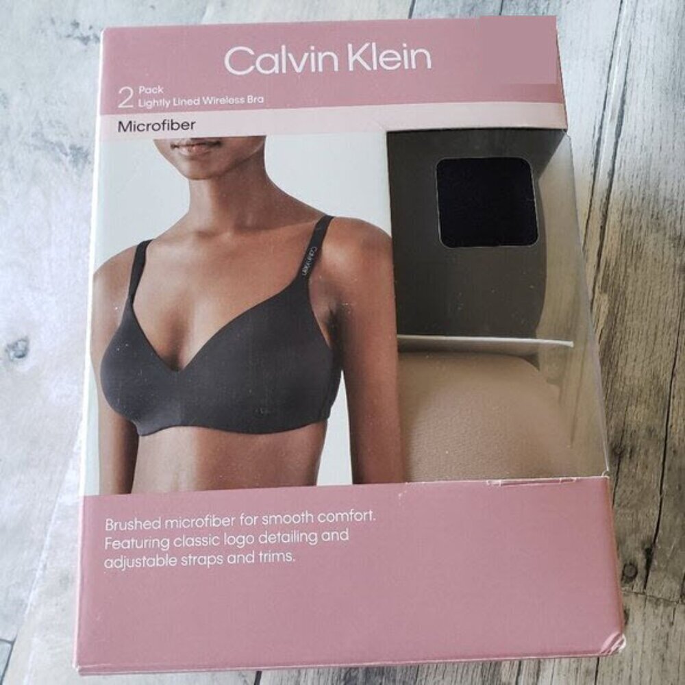 NWT - Calvin Klein Women's Wirefree Bra, 2-pack – Size L